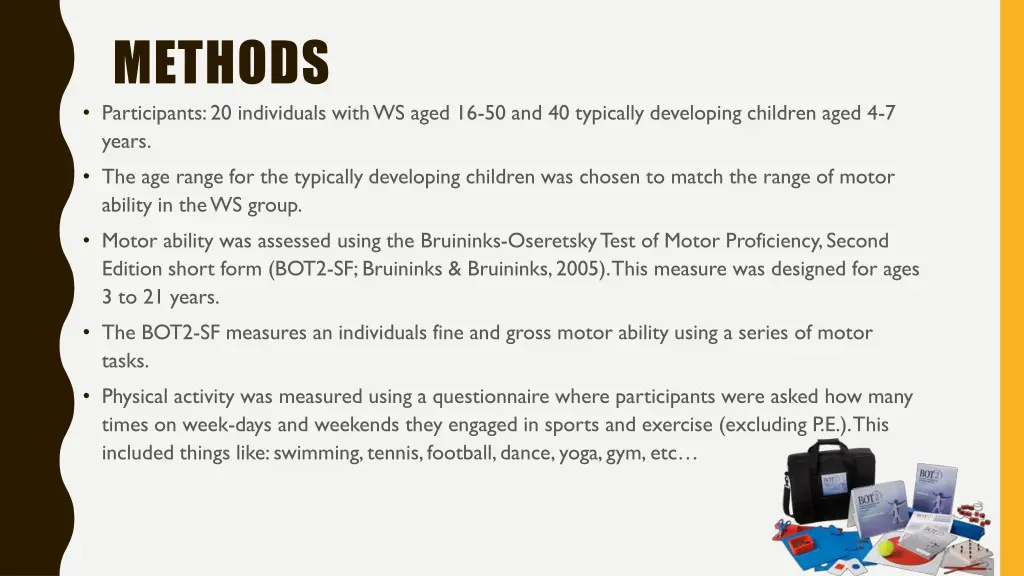 methods participants 20 individuals with ws aged