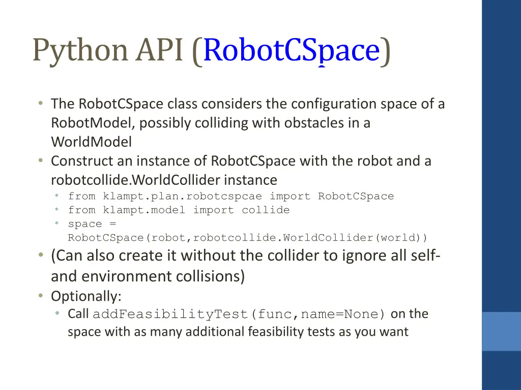 python api robotcspace