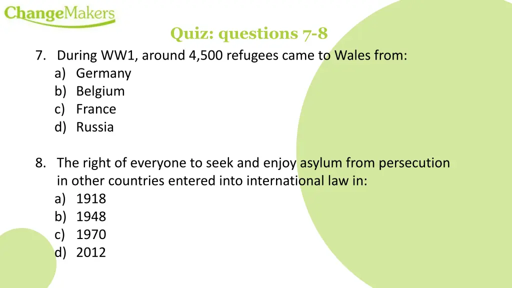 quiz questions 7 8