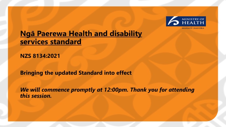 ng paerewa health and disability services standard