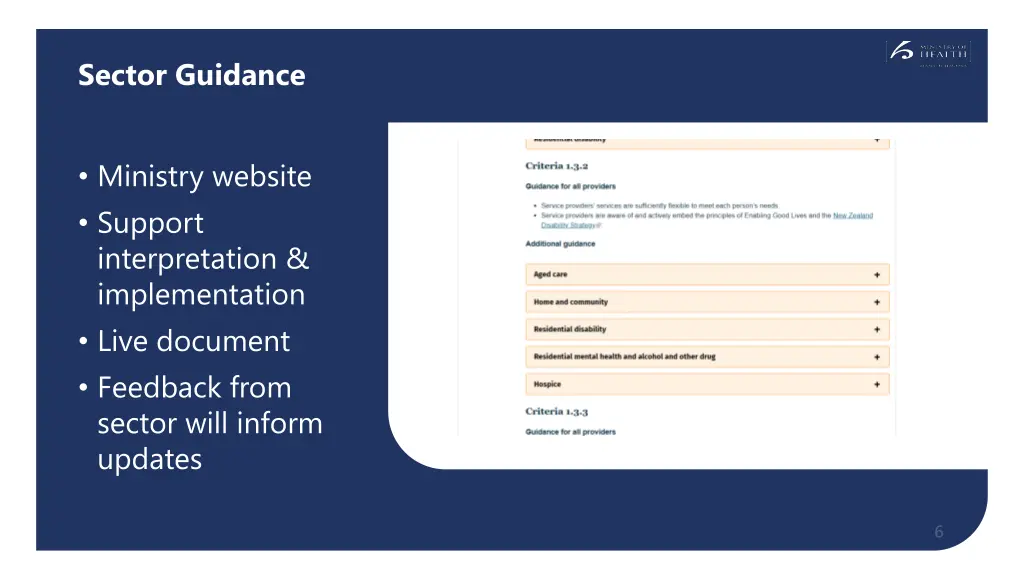 sector guidance