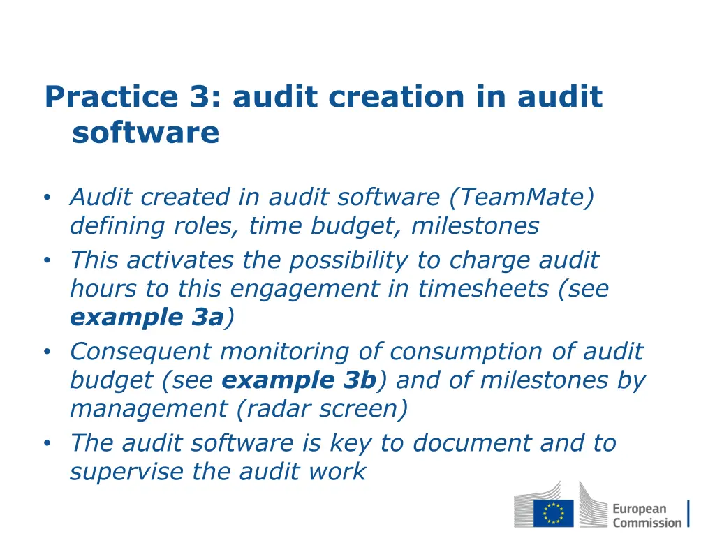 practice 3 audit creation in audit software