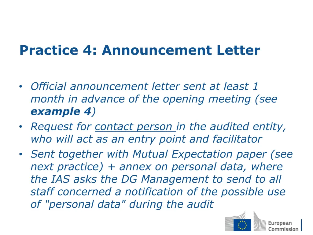 practice 4 announcement letter