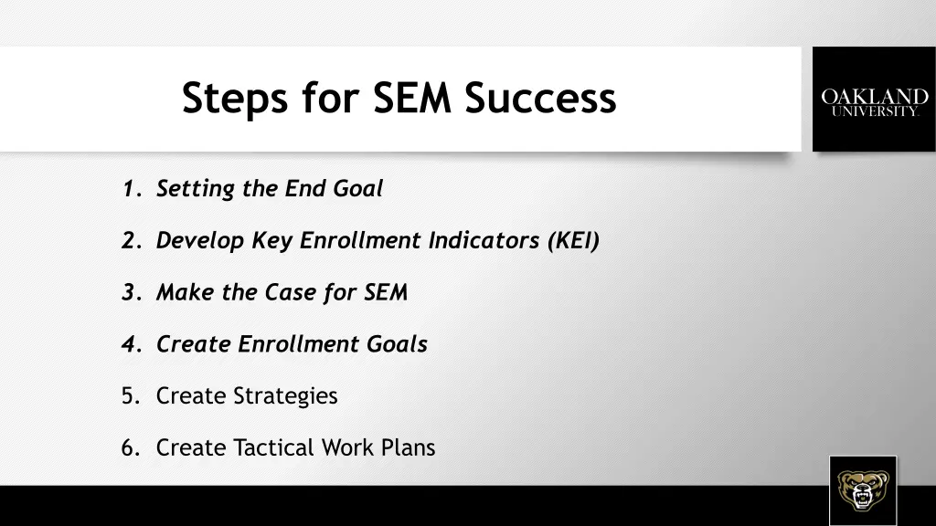 steps for sem success