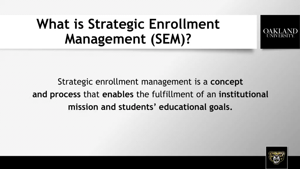 what is strategic enrollment management sem