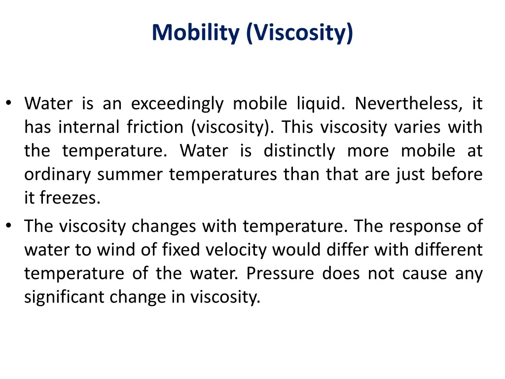 mobility viscosity