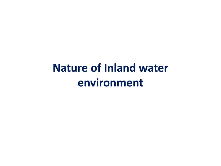 nature of inland water environment