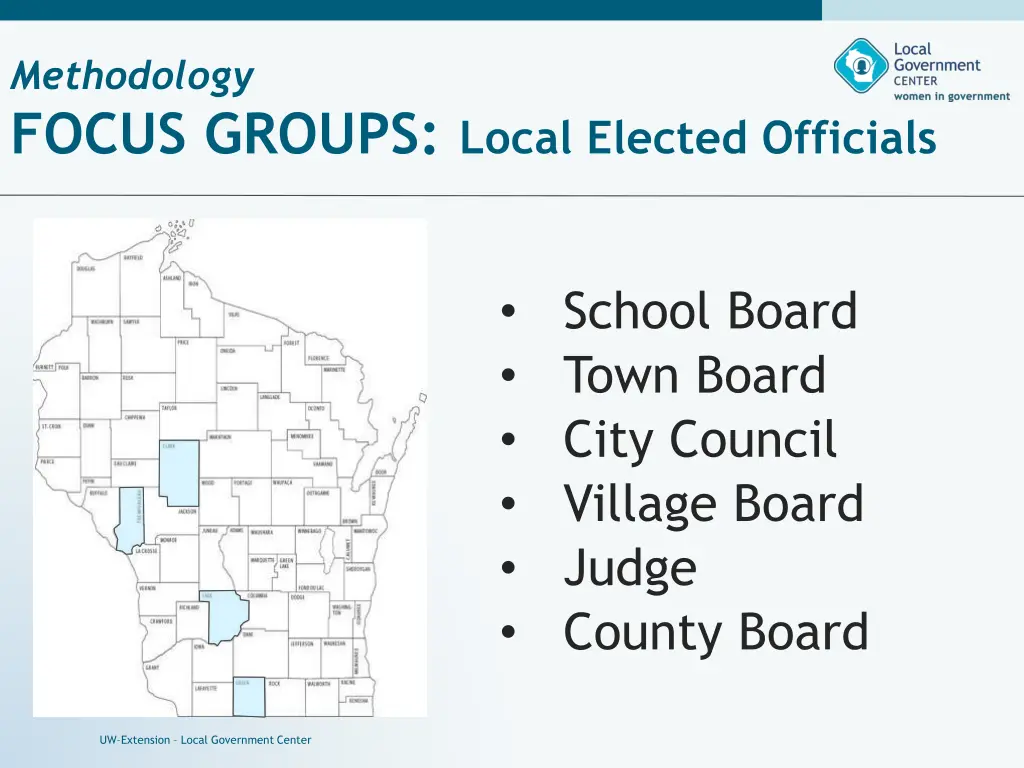 methodology focus groups local elected officials