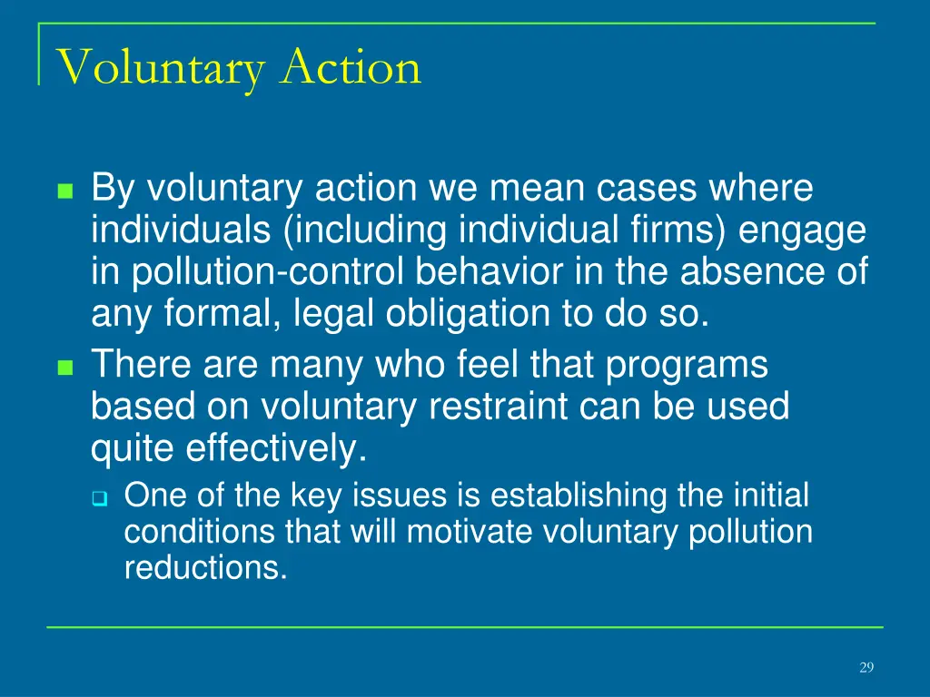 voluntary action