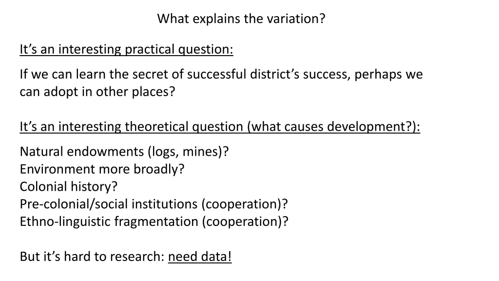 what explains the variation