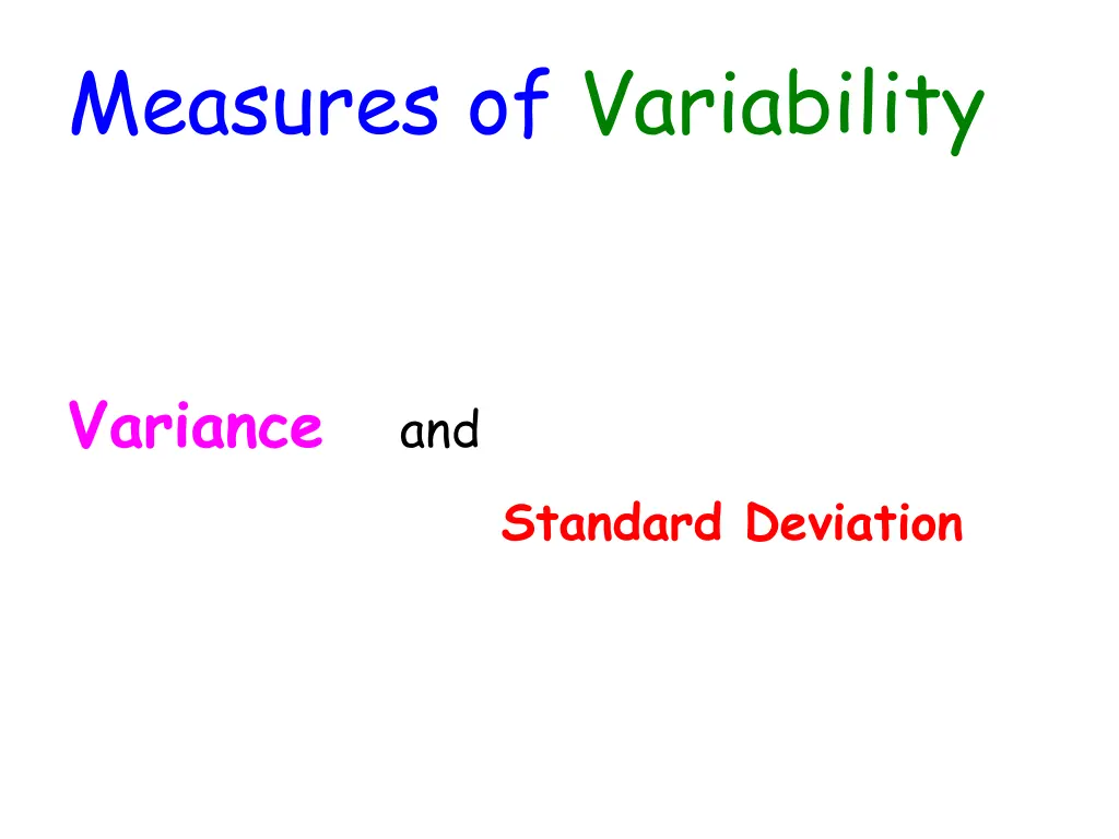 measures of variability