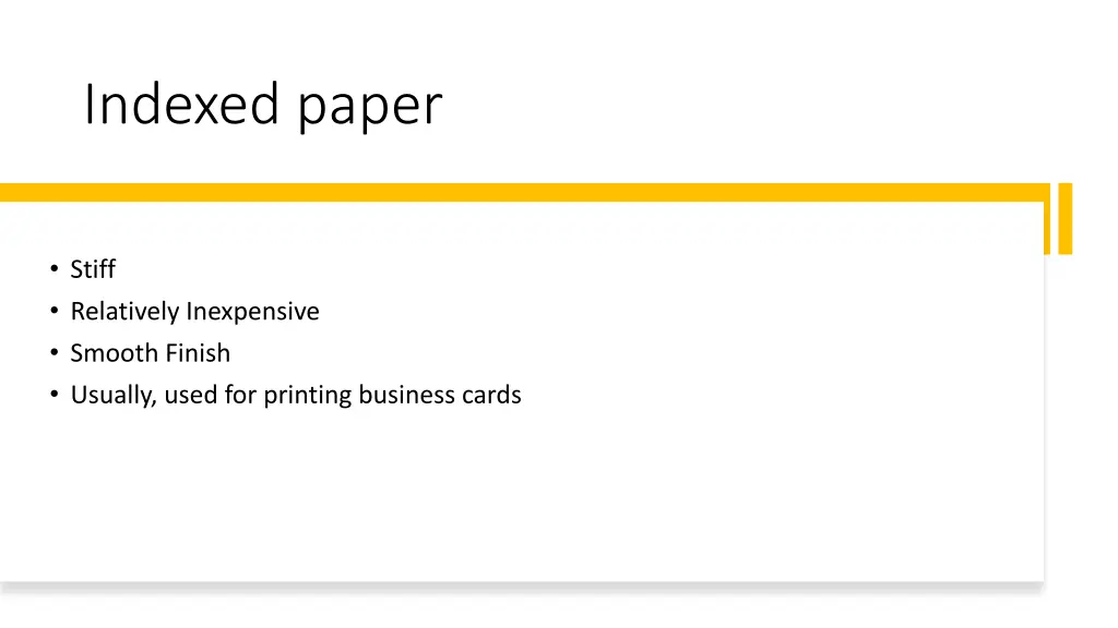 indexed paper