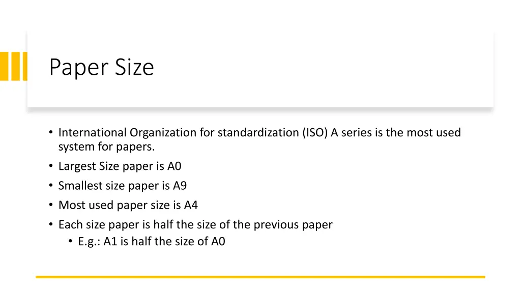 paper size