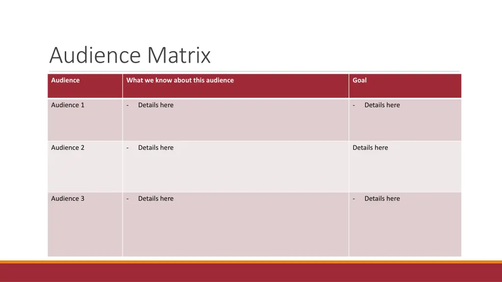 audience matrix