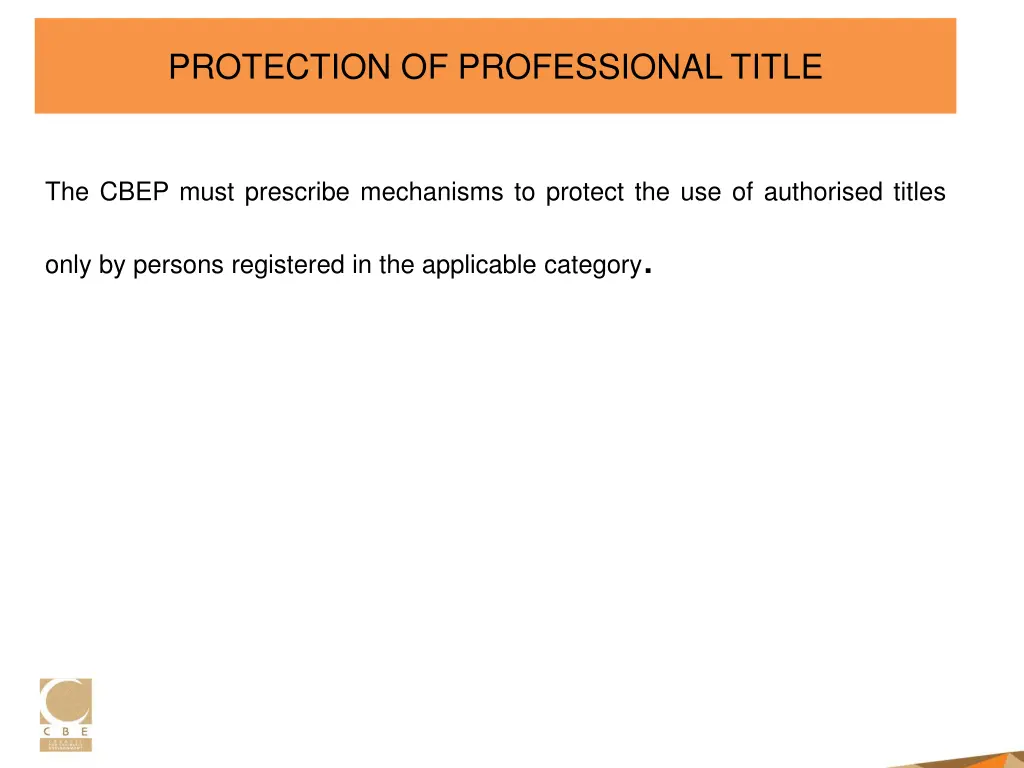 protection of professional title