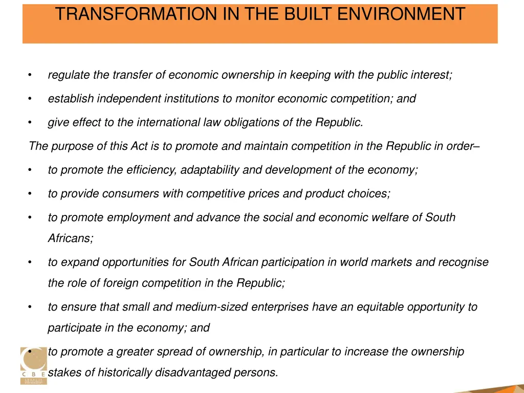 transformation in the built environment 2