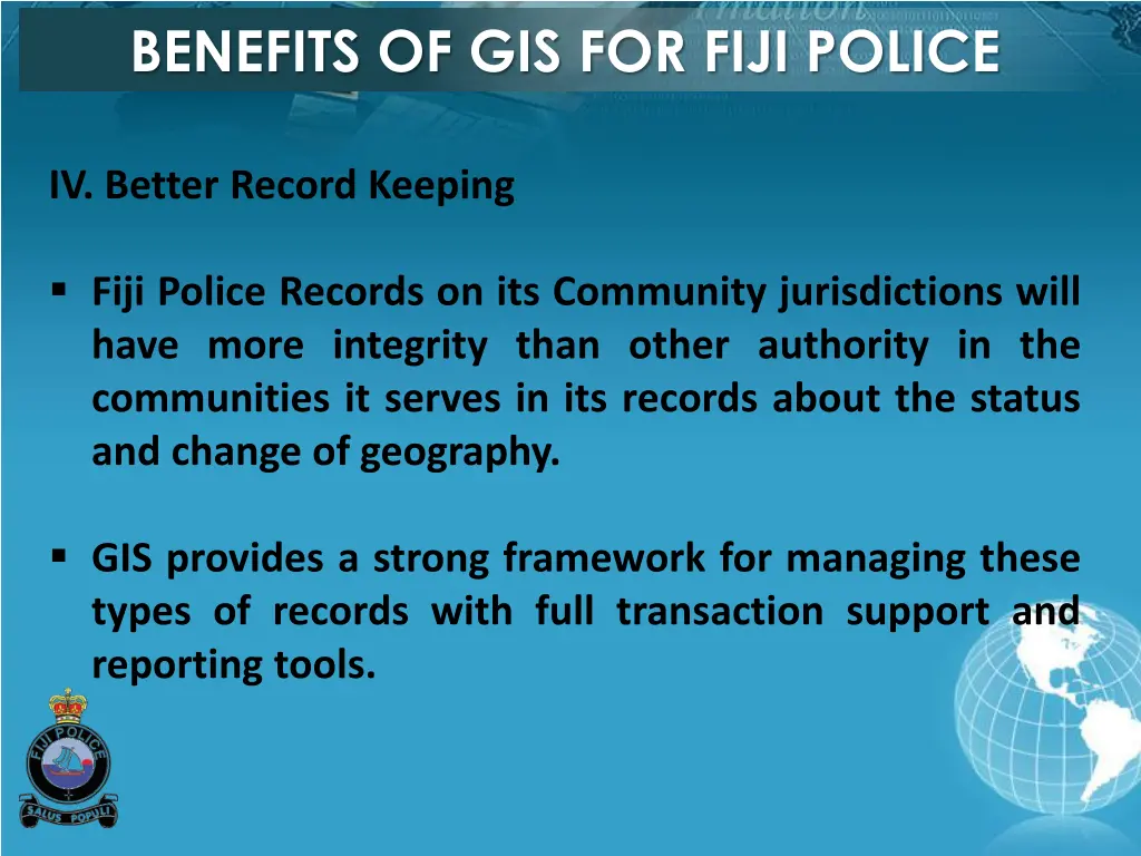 benefits of gis for fiji police 3