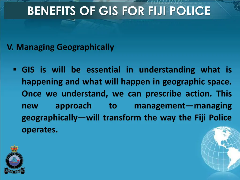 benefits of gis for fiji police 4