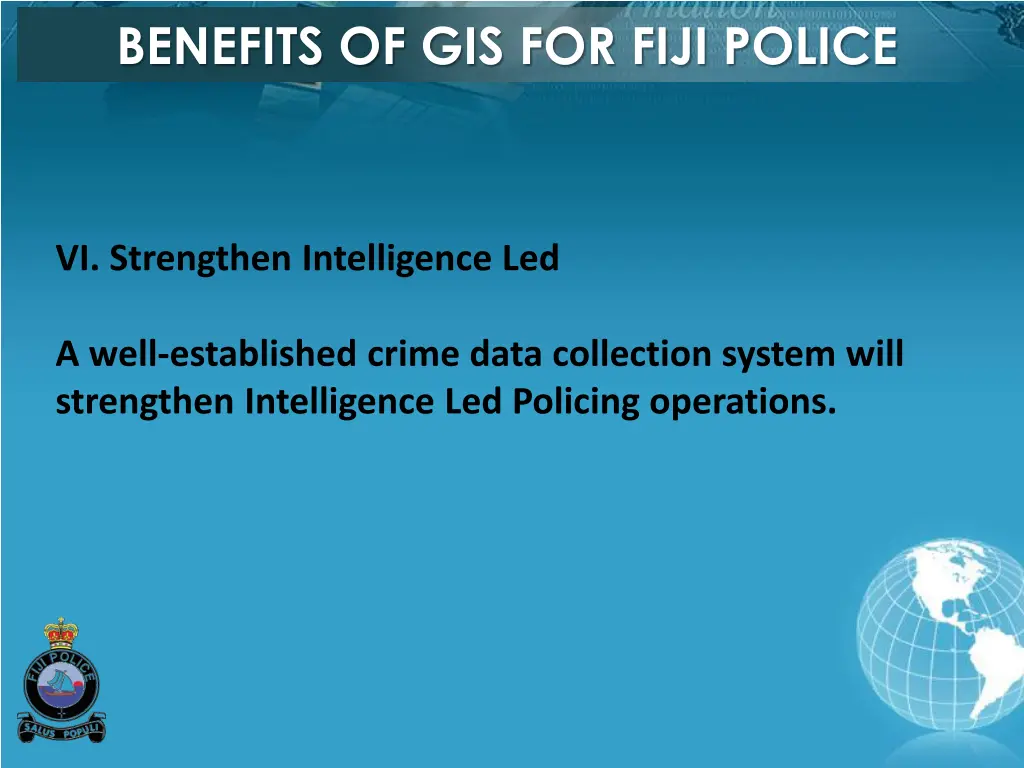 benefits of gis for fiji police 5