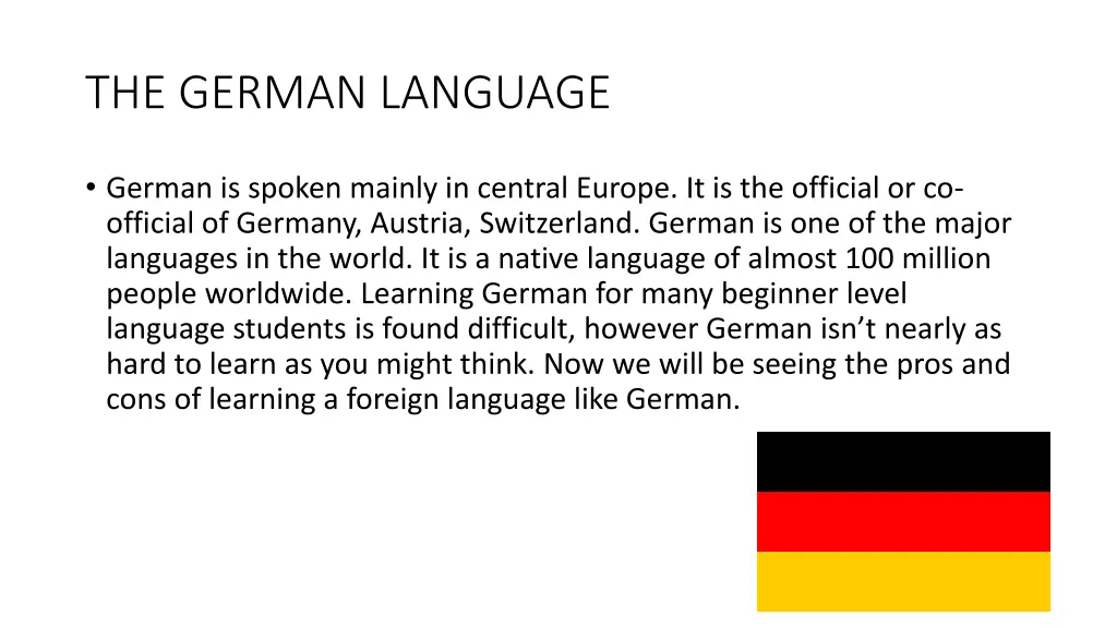 the german language