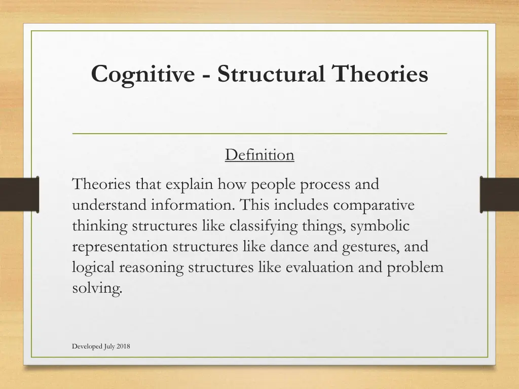 cognitive structural theories