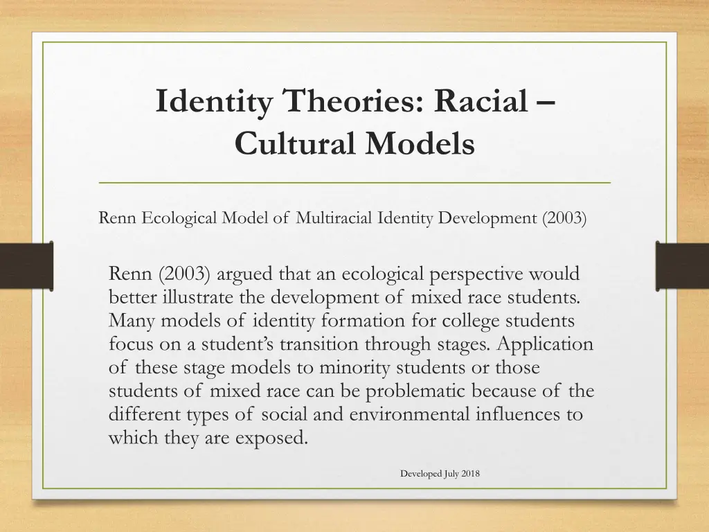 identity theories racial cultural models 2