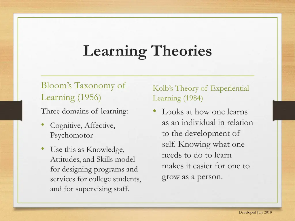 learning theories 1