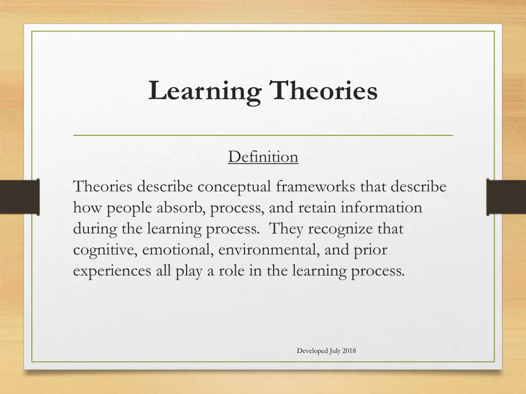 learning theories