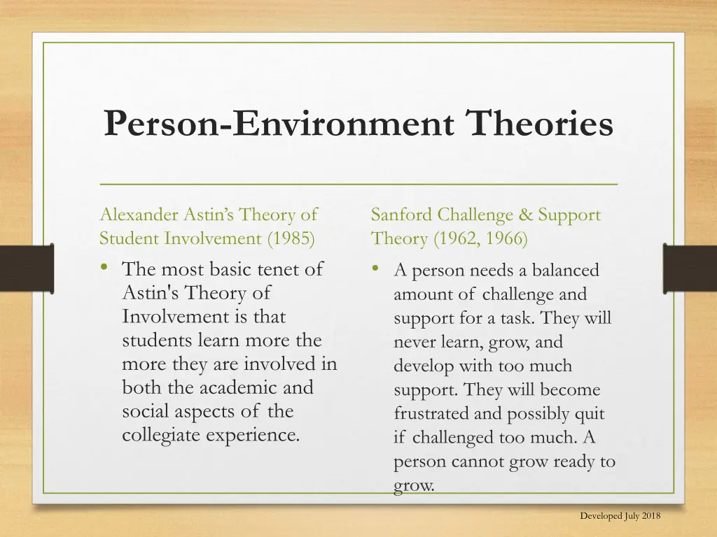 person environment theories 2