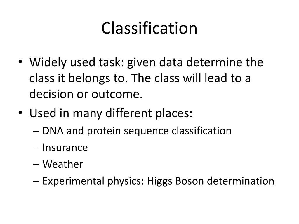 classification