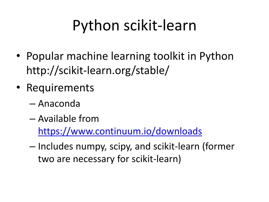 python scikit learn