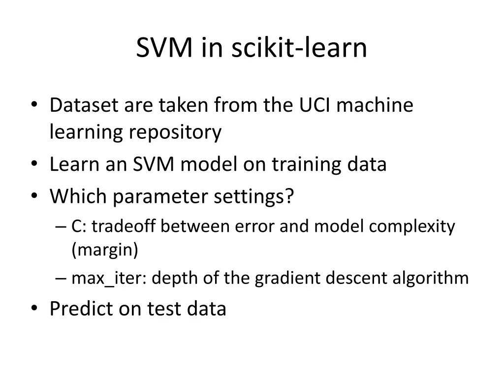 svm in scikit learn