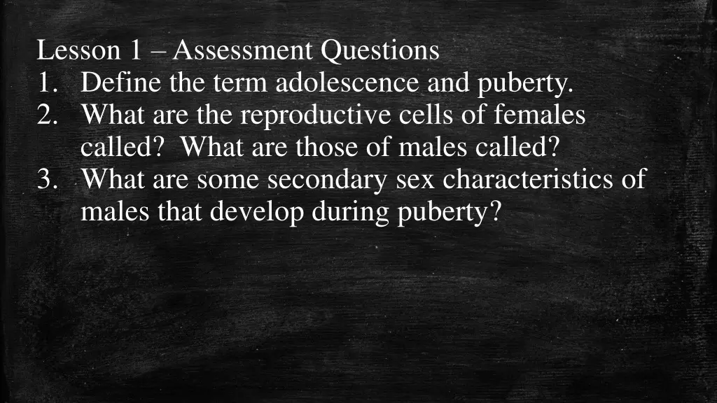 lesson 1 assessment questions 1 define the term