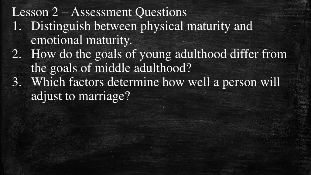 lesson 2 assessment questions 1 distinguish