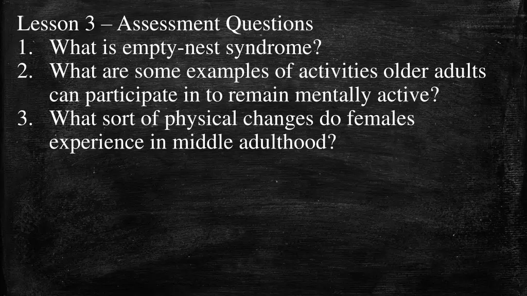 lesson 3 assessment questions 1 what is empty