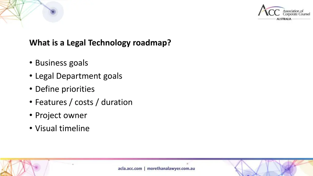 what is a legal technology roadmap 1