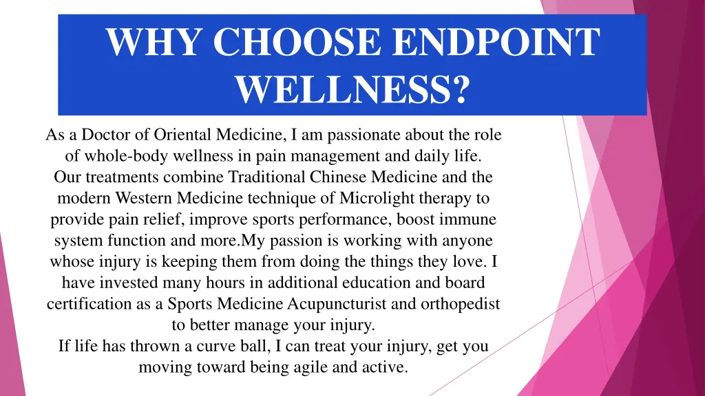 why choose endpoint wellness