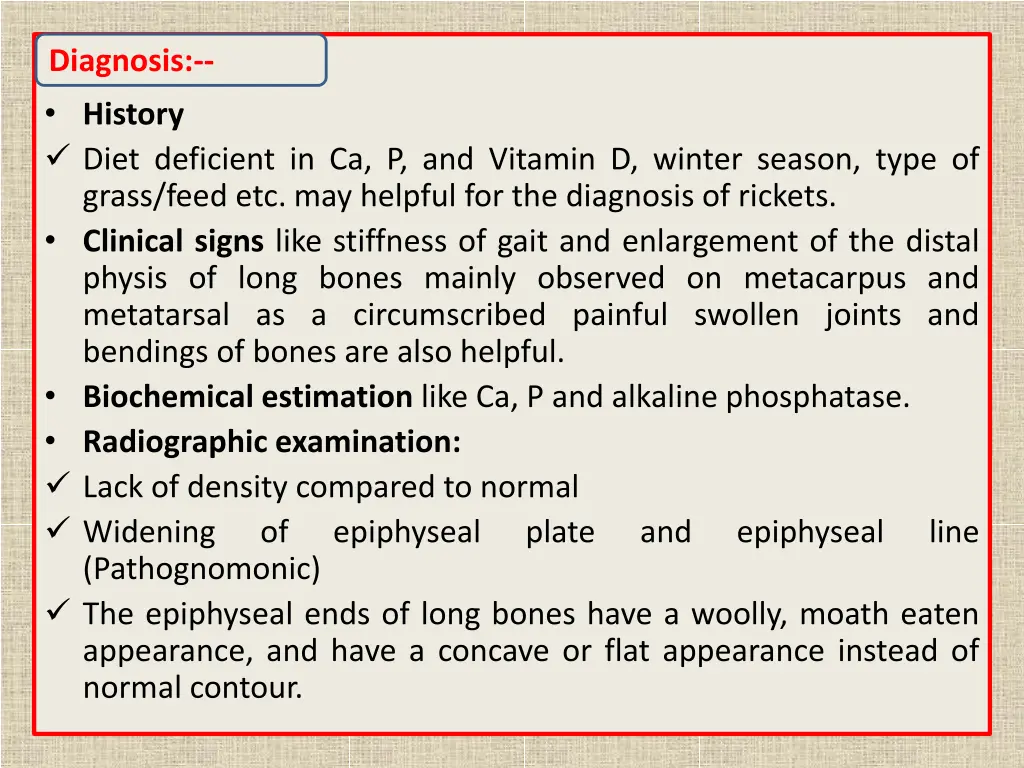 diagnosis