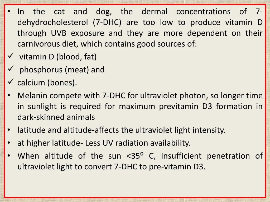 in the cat and dog the dermal concentrations