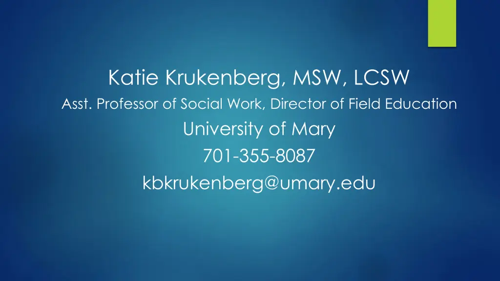 katie krukenberg msw lcsw asst professor