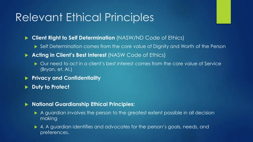 relevant ethical principles 2