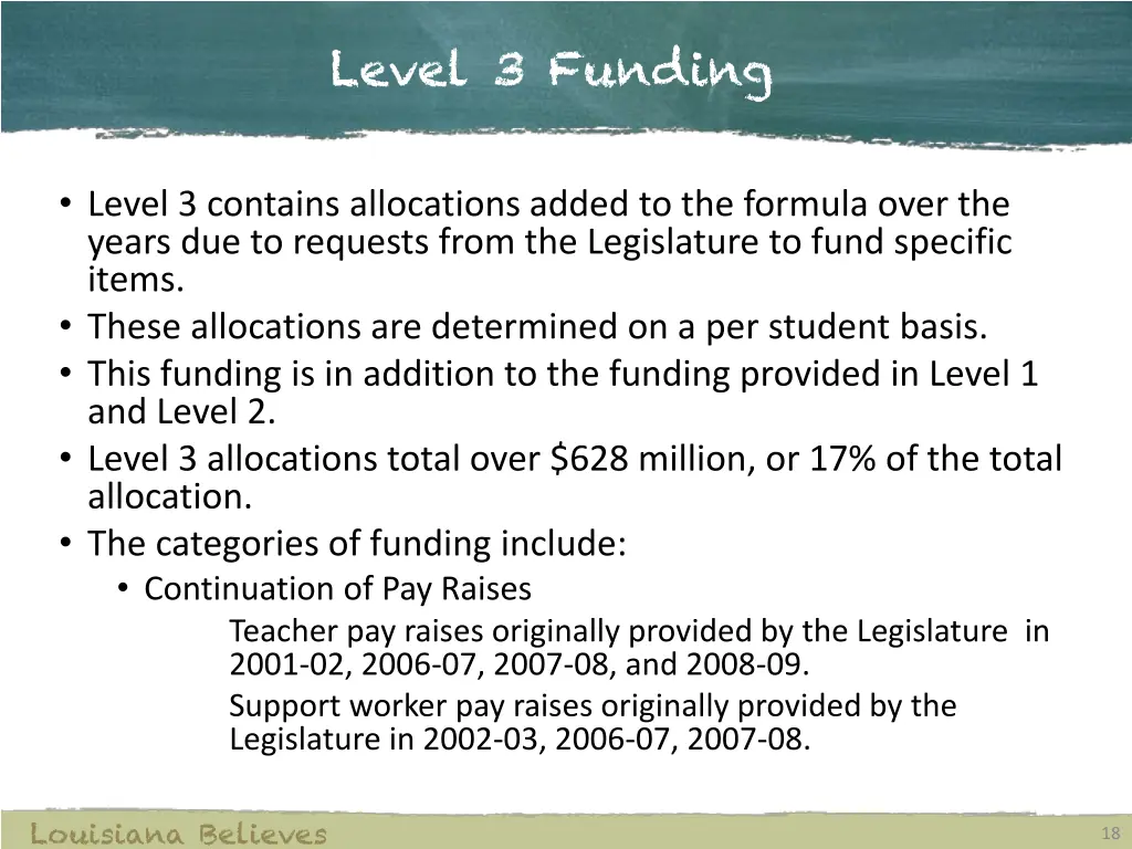 level 3 funding