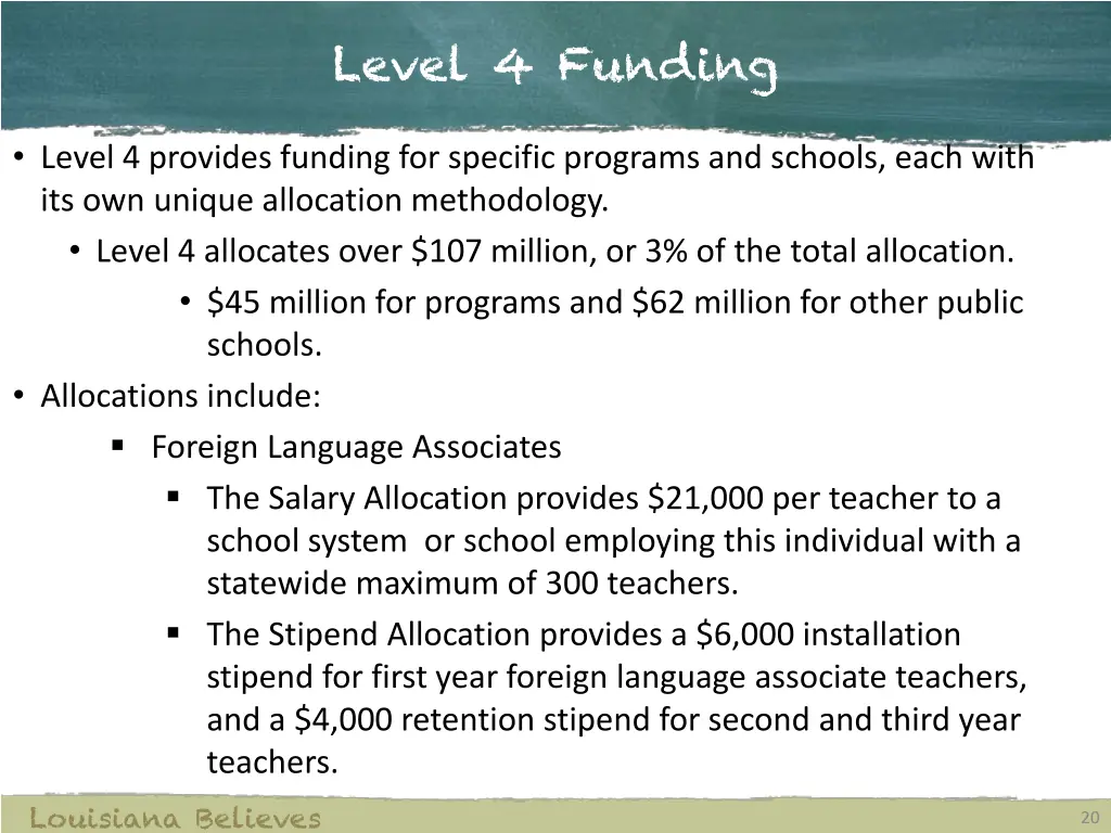 level 4 funding