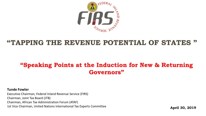 tapping the revenue potential of states