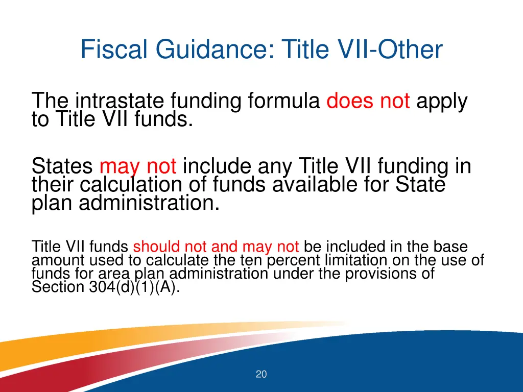 fiscal guidance title vii other