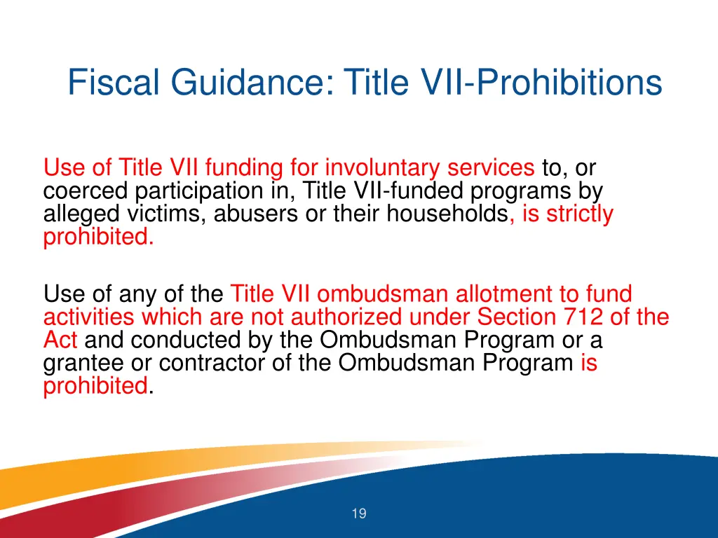 fiscal guidance title vii prohibitions