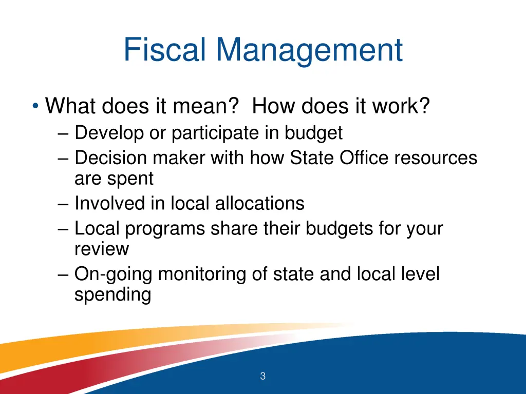 fiscal management