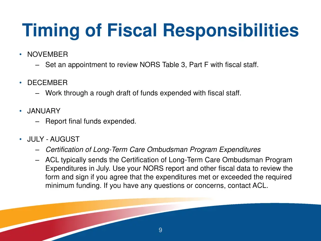 timing of fiscal responsibilities 2