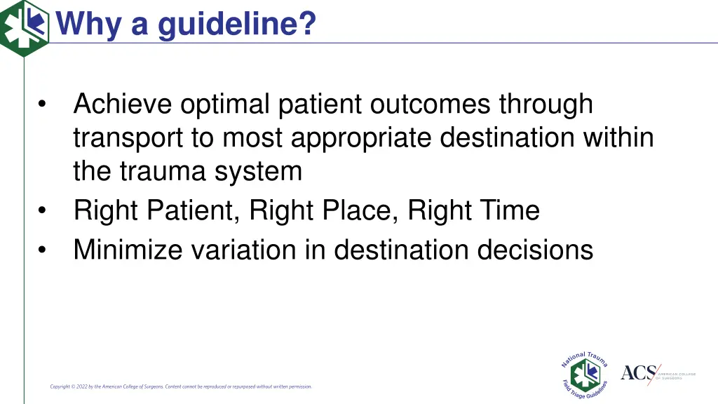 why a guideline