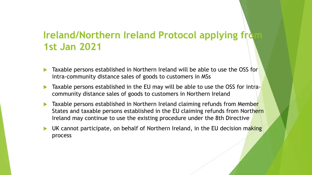 ireland northern ireland protocol applying from 1